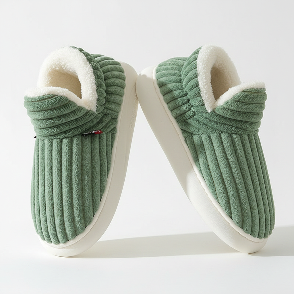 Evshine Soft Sole Slippers For Women Winter Fashion Women Fur Slippers Fuzzy Plush Men Slippers Warm Furry Women Cotton Shoes