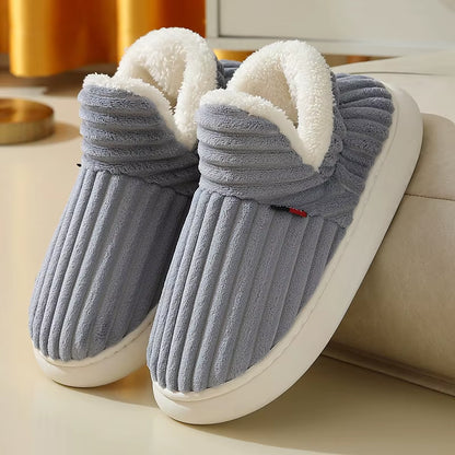 Soft Sole Slippers for Women Winter Fashion Women Fur Slippers Fuzzy Plush Men Slippers Warm Furry Women Cotton Shoes